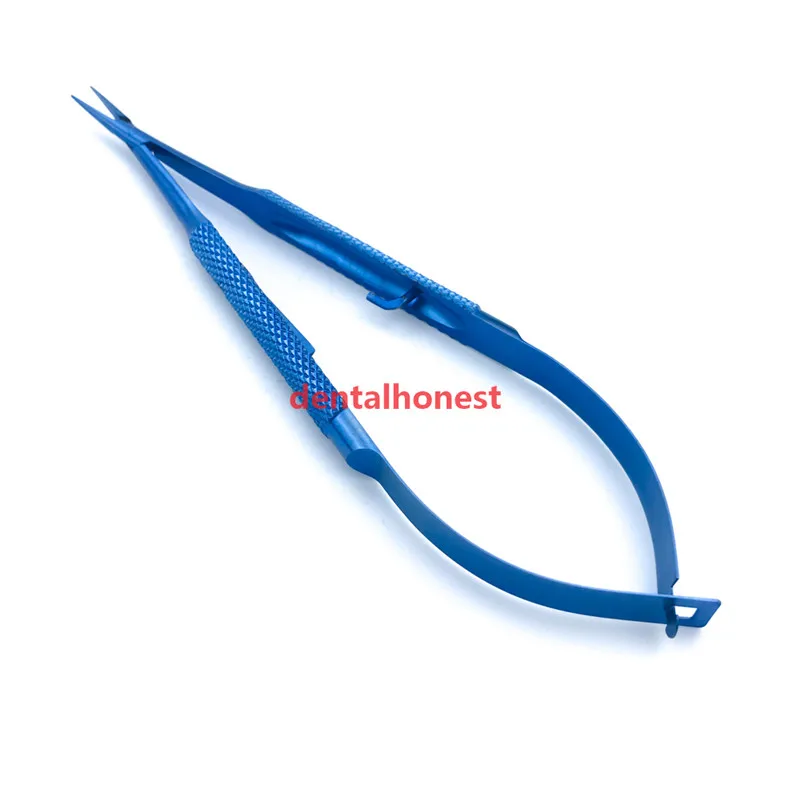 Titanium Curved/Straight Needle Holder Lock Ophthalmic Veterinary Surgical Instruments