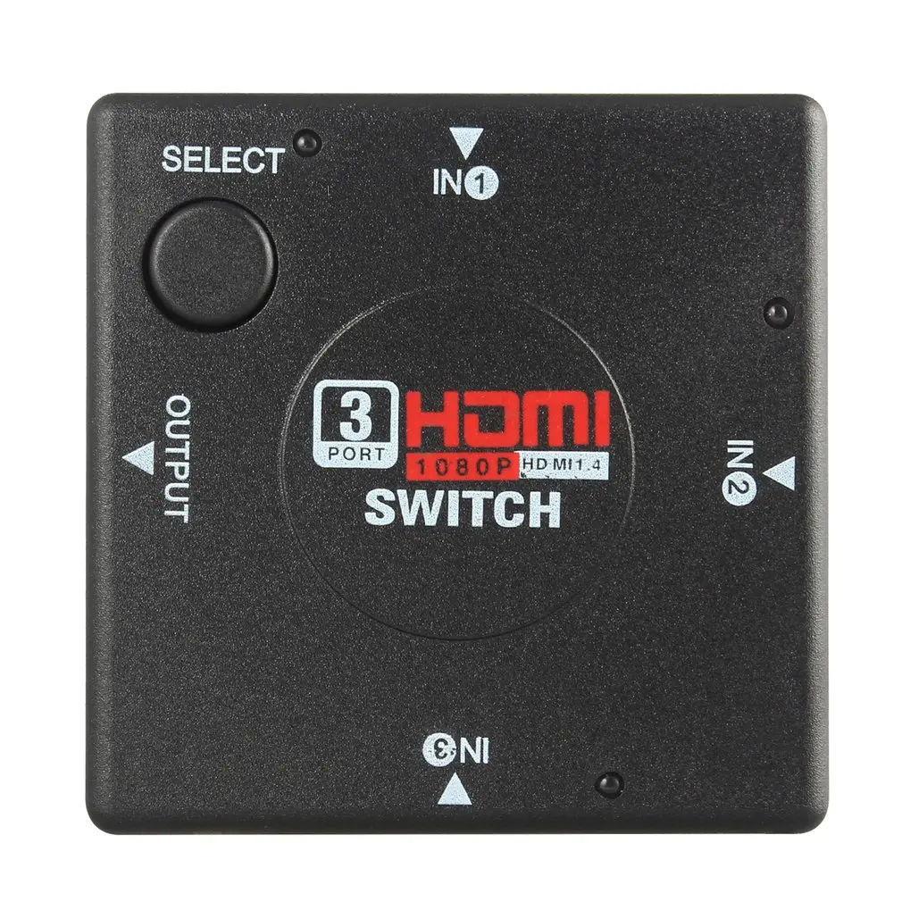 Мини 3 переключателя высокой четкости порта HDMI сплиттер HDTV HD DVD 1080P Vedio адаптер