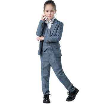 

YuanLu Kids Suits Children's suit For Girls Blazer Suit Blazer Vest Pants Girls Wedding Suit Girls Tuxedo Handsome Girls