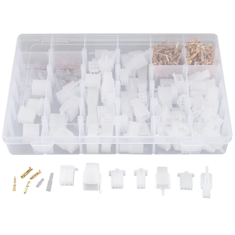 

700Pcs 2.8mm 2 3 4 6 9 Pin Plug Housing Pin Header Crimp Electrical Wire Terminals and 30 Set Connector Terminal Assortment Kit