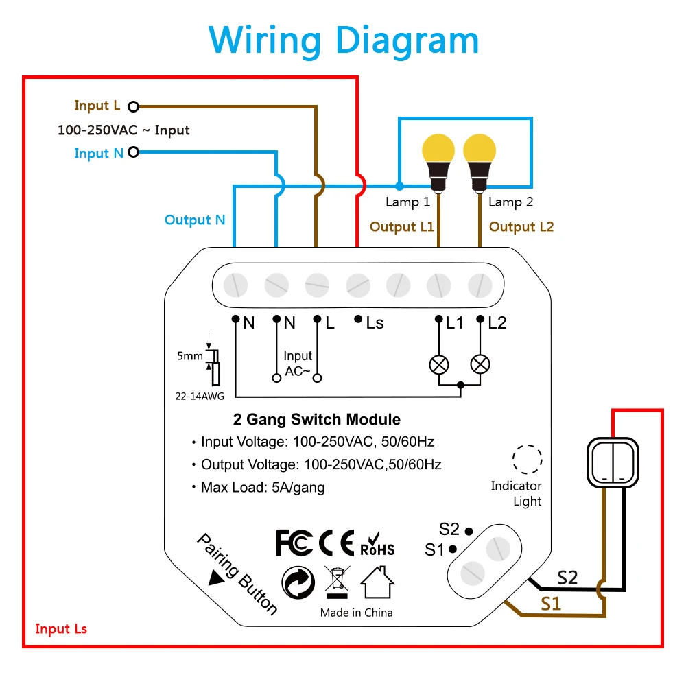 Tuya Smart Life Wifi Switch 2 Gang Relay Breaker Module Smart Lighting Google Home Alexa Echo Remote Control Timer Switch DIY