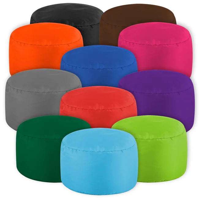 

Polyester Footstool Cover home sofa round stool Bean Bags Sofa Lounger Cover Soft Washable Without Filler for living room table