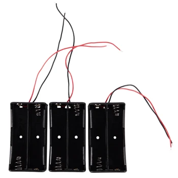 

3 Pcs Black Battery Storage Box Holder for 3.7V18650 Batteries