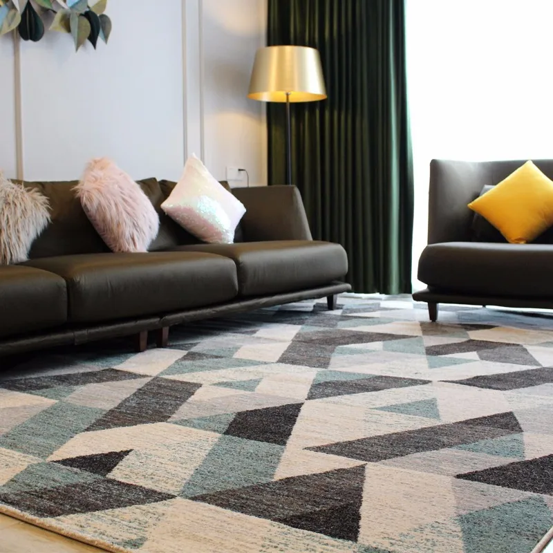 Скандинавские ковры Ins гостиная Турция современные для чистки ковров, для дома спальни геометрические полипропиленовые толстые коврики офис большой ковер на диван чай