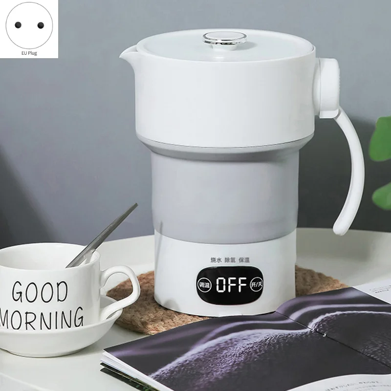 

600MLTravel Folding Kettle Smart Digital Display Creative Storage Thermostat Mini Household Portable Outdoor Electric Kettle EU
