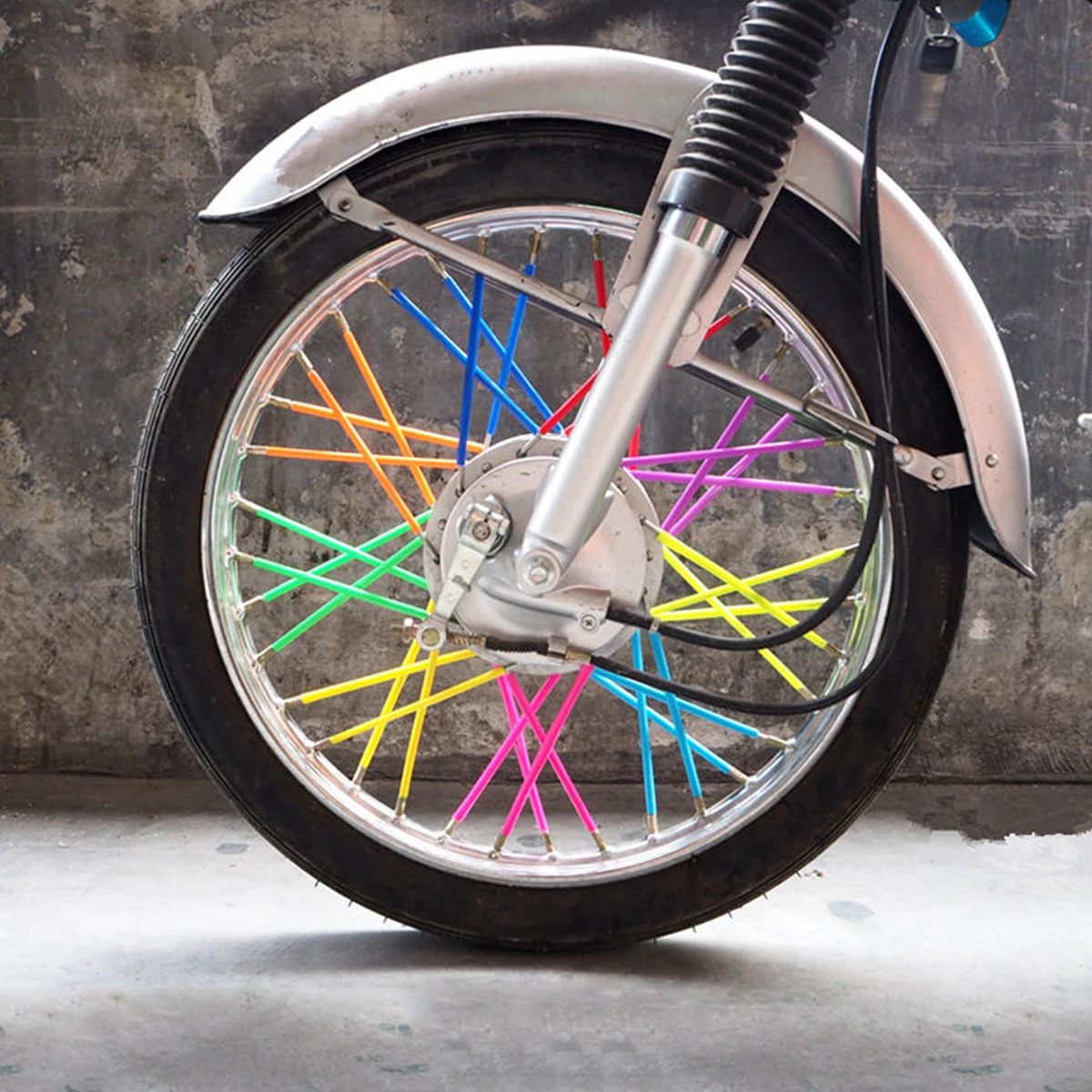 72 個バイクホイールスポークプロテクターカラフルなモトクロスリムスキンカバーオフロードバイクガードラップキットオートバイバイクガード a30