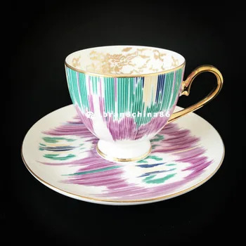 

High-Grade Bone China Crown Coffee Cup Ceramic Tea Cup Dish With Gift Box Animal Tablewar Set Wedding And Housewarming EA6BYD