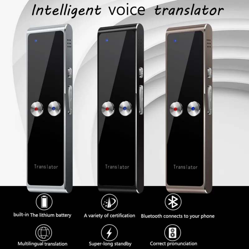 

New Portable 68 Languages Two-Way Voice/Text Smart Bluetooth Translator Recording For Travel/Meeting/Bussiness Translation