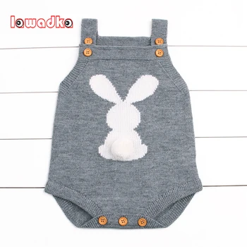 

Newborn Baby Bodysuits Rabbit Pattern Girl Boy Knit Jumpsuits Toddler Infant Funny Autumn Spring Outerwear Clothes