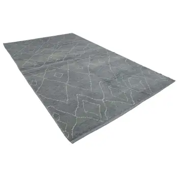 

223x360 Cm Grey Handmade Moroccan Rug-7x12 Ft