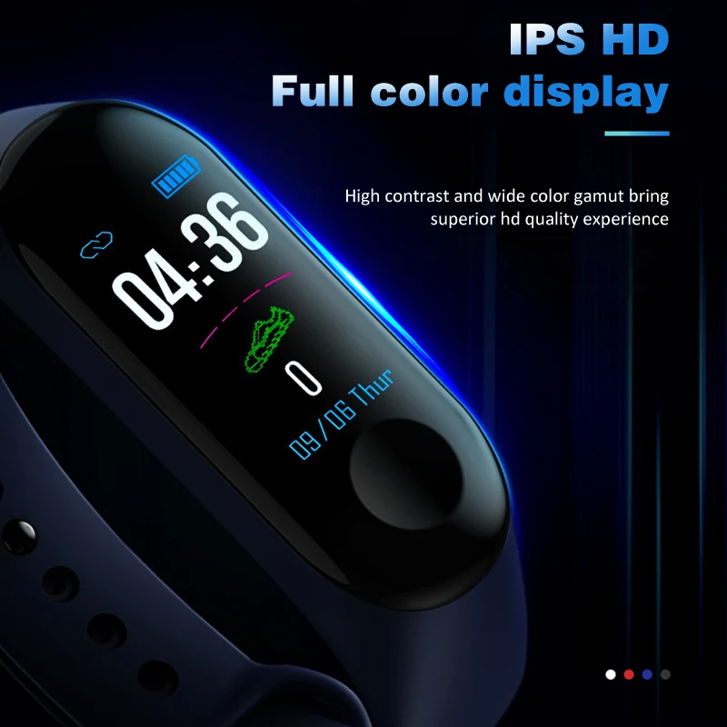 

M3 Smart Watch Fitness Tracker bracelet Waterproof Men Women smartband Heart Rate Monitor Blood Pressure measurement
