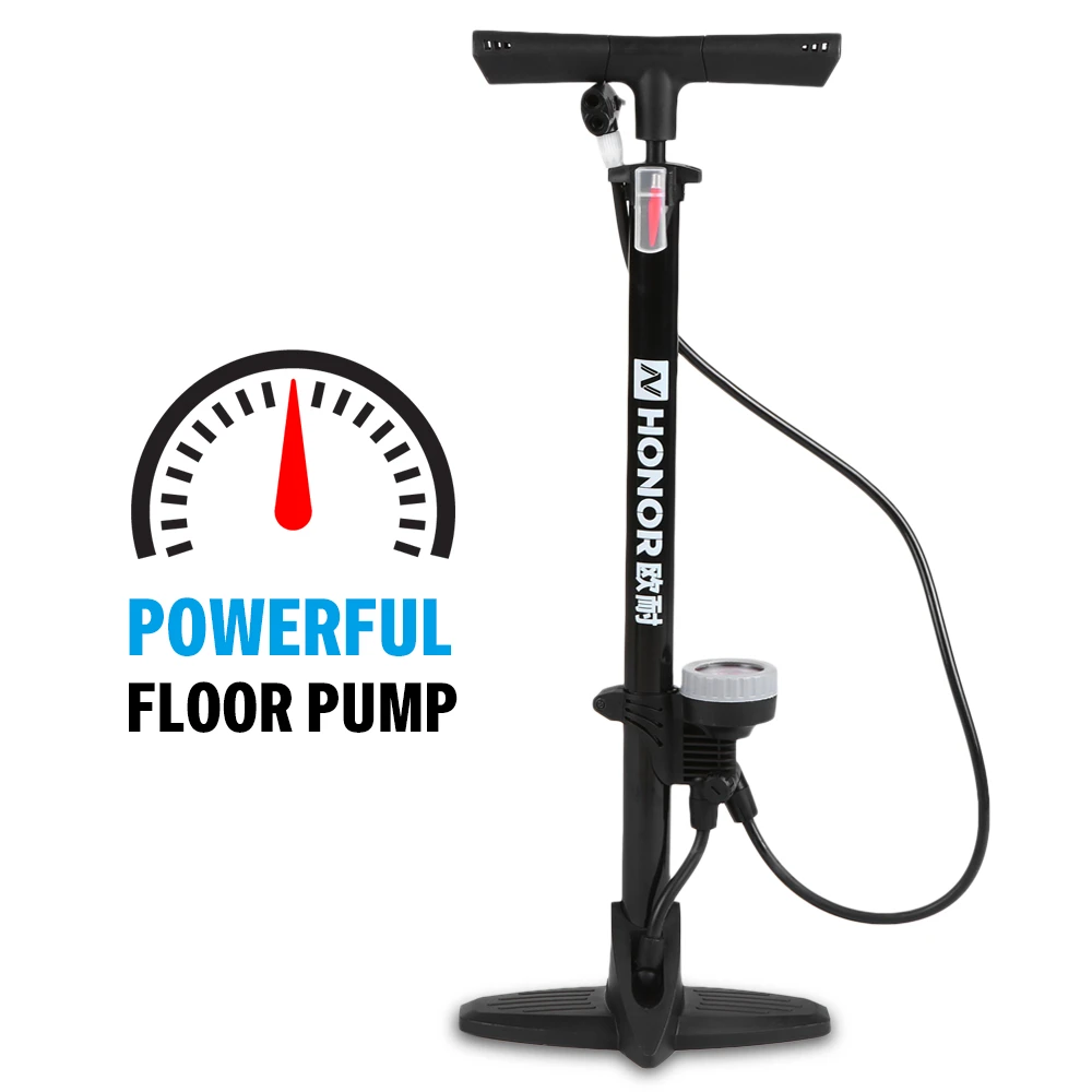 Foot Pump with Pressure Gauge 3 Bar Air Pump Bike Car kzf Bike Pump Inflator 