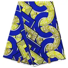 Африканский Воск принты ткань настоящий мягкий хлопок 6 ярдов/шт гарантия Анкара Голландский Настоящий Воск для платья лоскутное шитье 0004