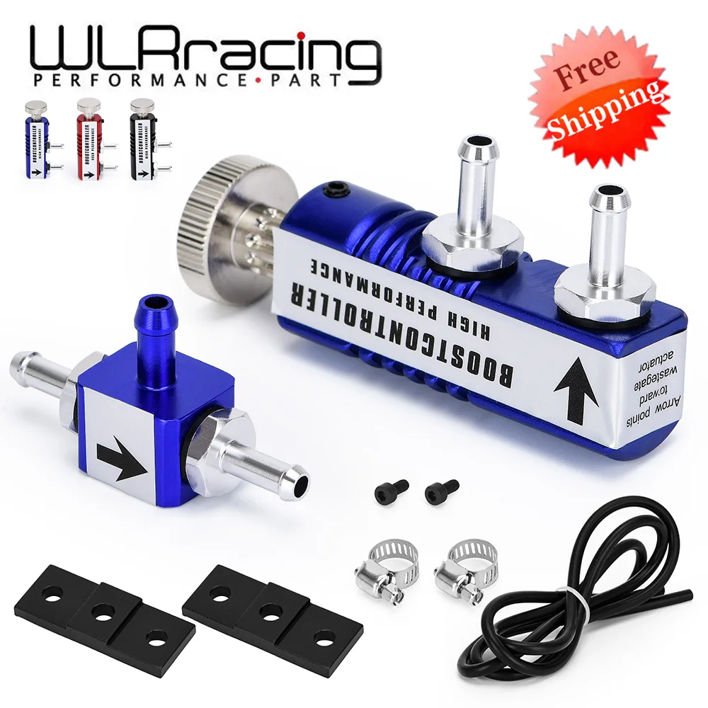 Silver Adjustable Pressure 1-30 PSI Manual Turbo Charger Boost Control+Rocket Switch without Electronic Wastegate// Black 44mm 14 PSI V-Band Clamp-On Manifold Wastegate Kit+Dump Pipe Valve+Sealing Ring