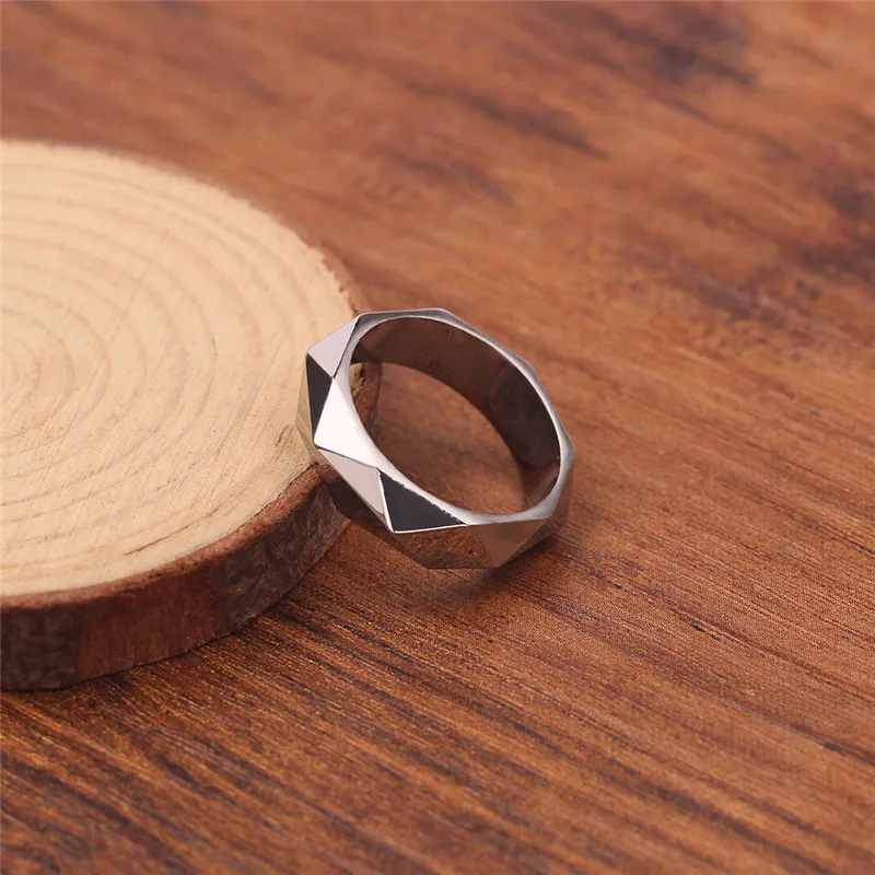 5,5 мм кольцо широкий граненный бисер геометрический вольфрамовый Карбид обручальные кольца для мужчин ювелирные изделия мужские Anillos Bague дешевая цена