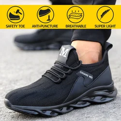 Breathable Men's Safety Shoes Boots With SteelToe Cap  Men's Boots Work Professional Anti-slip Shoes Puncture-Proof Work Sneaker