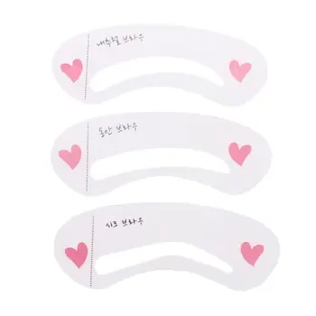 

3Pcs/Set 3Pcs/Set Makeup Plastic Eyebrow Drawing Guide Cards Reusable Automatic Brow Stencils Template Grooming Shaping DIY