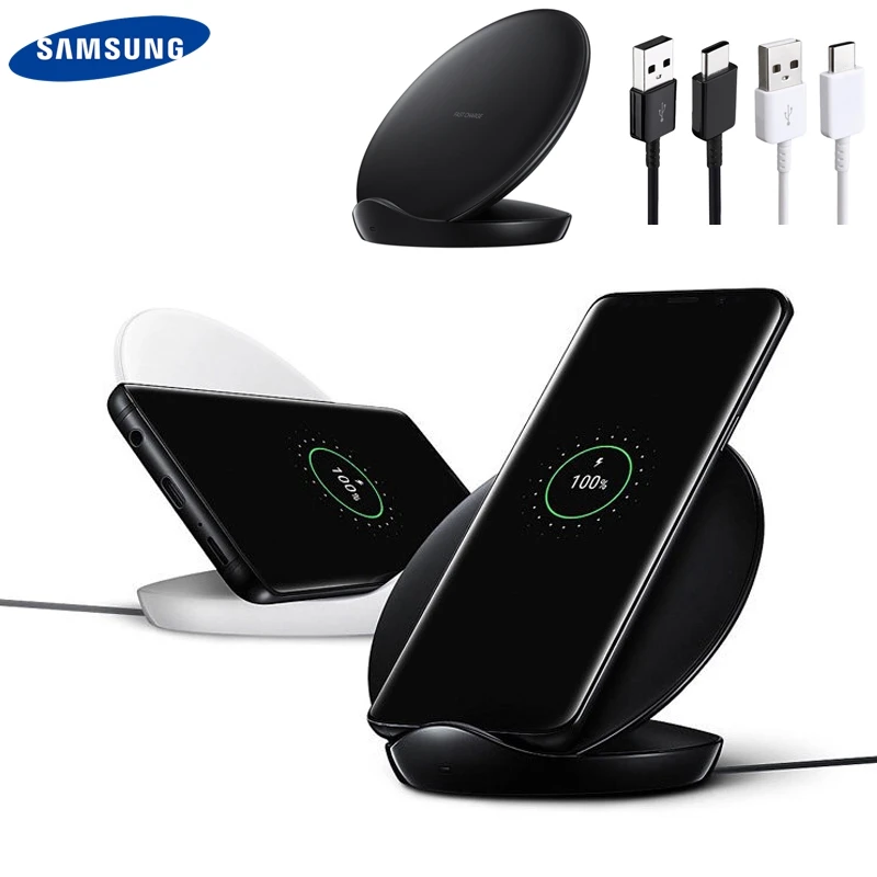 Оригинальное Быстрое беспроводное зарядное устройство Samsung QI для Galaxy S9 Plus S10 + S7 edge