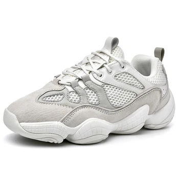 

Men Fashion Sneakers Women Spring Thick Bottom Daddy Shoes Round Toe Breathing Leisure Women Shoes Men Casual Shoes Off white