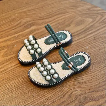 

kids sandals for girls and boys new summer soft bottom pearl girl baby princess children's big children's beach sandals
