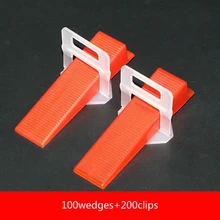 300 шт пластиковая керамическая плитка система выравнивания 200 клипс+ 100 клинья плитки напольные инструменты клинья зажимы горячая распродажа