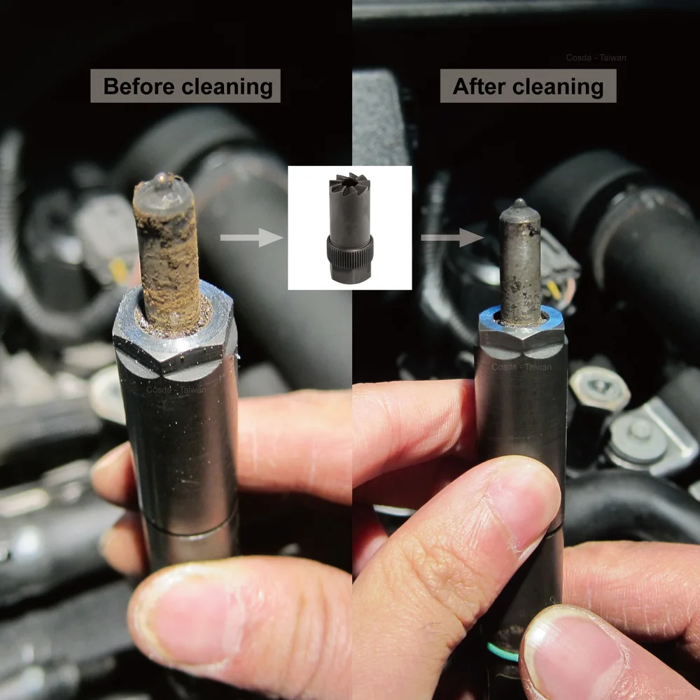 Diesel Fuel injector Seat Cleaning Diesel Engine Nozzle Carbon Remover Tool