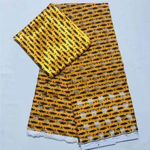 Золото Лидер продаж высокое качество имитация органзы Лента шелковая ткань Африканский принт ткань нигерийская Анкара Африканский Воск принты