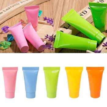 

1pcs 5ml/10ml Color Cosmetic Dispensing Hose Travel Cleanser Cosmetic Cream Lotion Shampoo Refillable Mini Plastic Bottle