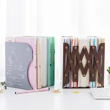 Metal Retractable Bookends Support Stand Holder Shelf Adjustable Bookrack Office
