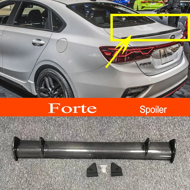 

Forte 2019-2022 углеродное волокно/FRP GT-style автомобильный стиль спортивная фотосессия для KIA Forte 2019 2020 2021 седан