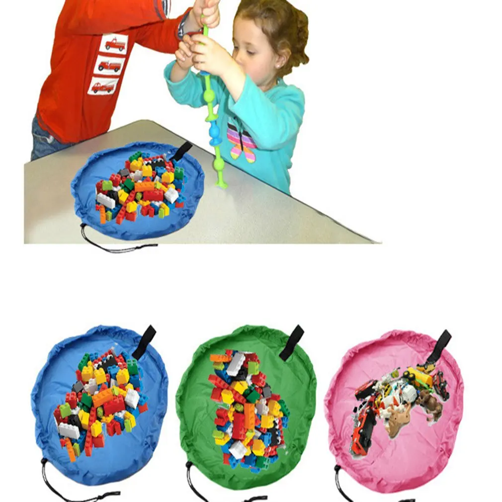 Foldable Beach Toys Container Children's Toys Fast Storage Bag Large Mesh Nest Bag for Kids Outdoor Swim Pool Travel