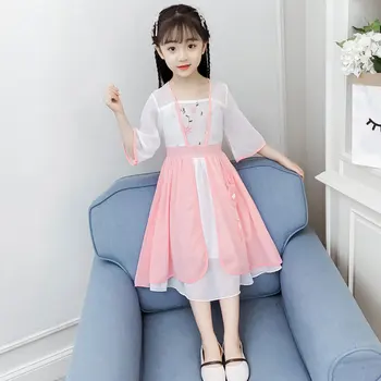 

Summer New Girls Dresses Age For 3 4 5 6 7 8 9 10 12 Year Casual Style Birthday Party Dress Fashion 2020 Belle jupe longue fille