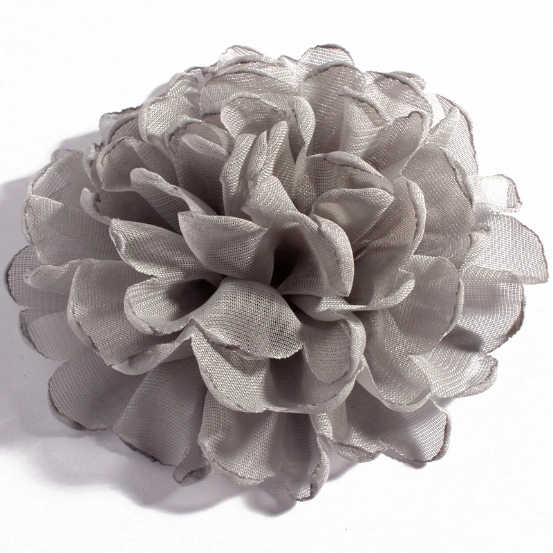 5 Stück 4 Zoll (10 cm) Stoffblumen mit gebrannten Kanten, künstliche Seidenblumen für DIY Hochzeitsfeier, Heimdekoration, Blumenkranz – Detail 4