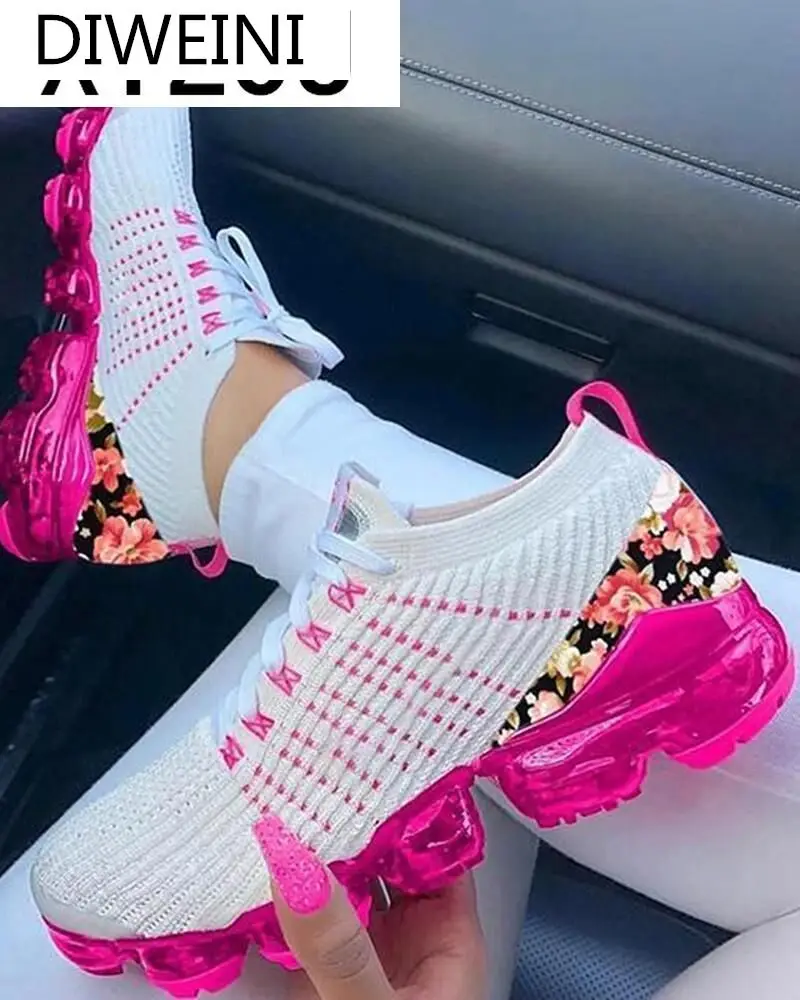 

2020 Women Casual Shoes Fashion Breathable Mesh Walking Vulcanized Shoes Woman White Sneakers Women Tenis Feminino Zapatos Mujer