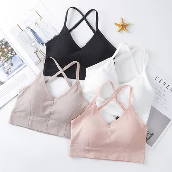 

Beautiful Underwear Female Bottoming U-shaped Open Back Top Without Steel Ring Wrapped Chest Wild Vest