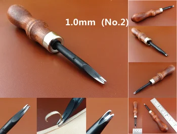 

1pc 1mm Leather Craft Edge Beveler Edger Skiving Skiver Tool - Creaser Groover Beveler Awl Slicker Burnisher Polisher Button Cut
