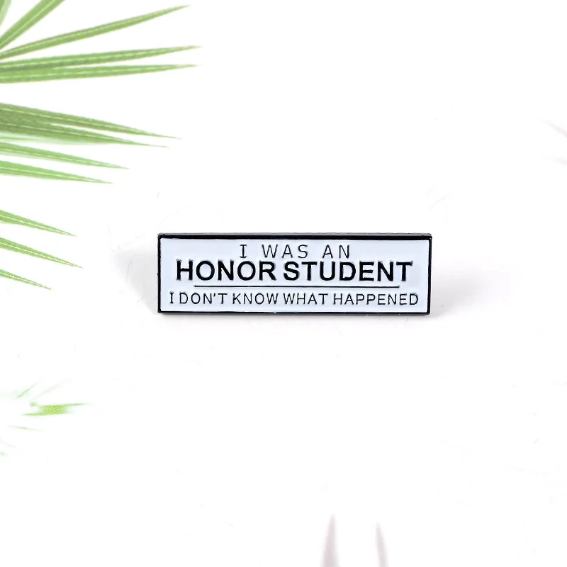 Новинка я был Honor Student Enaml Pin значок булавки на лацканы|Броши| |