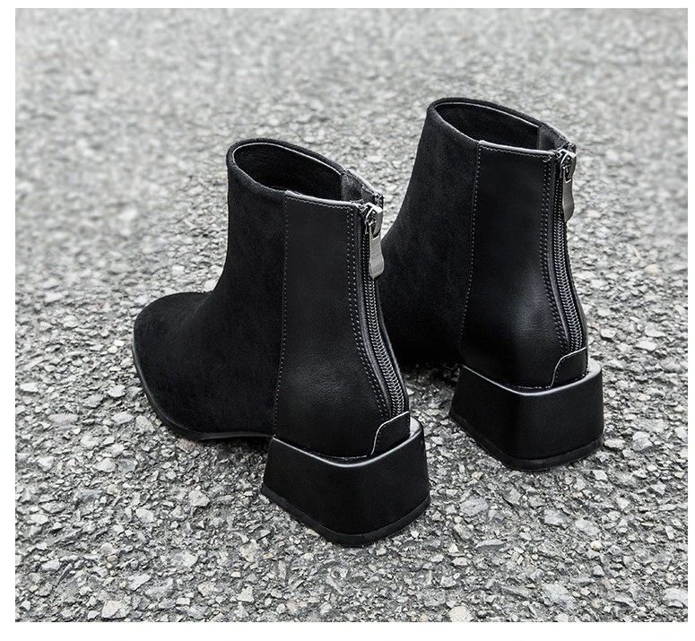 JIANBUDAN/осенне-зимние повседневные замшевые ботинки «Челси» новые модные женские ботильоны зимние теплые плюшевые женские ботинки размеры 34-40