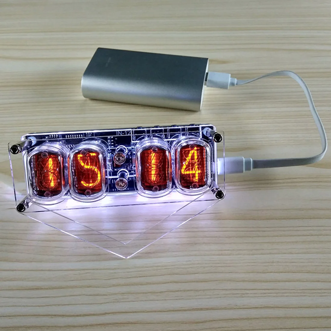 DIY свечение трубки Часы База четыре цифровые свечение трубки часы для свечения трубки(без свечения трубки) обучающая игрушка-расширенная версия/Базовая версия