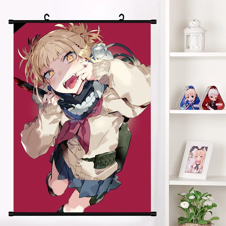 Японское Аниме Boku no My Hero Academy Himiko Toga Настенная роспись настенный плакат Otaku коллекция домашнего декора искусство