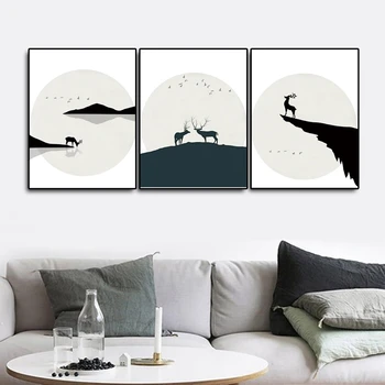 

Abstract Forest Landscape Wall Art Canvas Painting Nordic Home Decoration Posters And Prints Wall Pictures For Living Room Decor