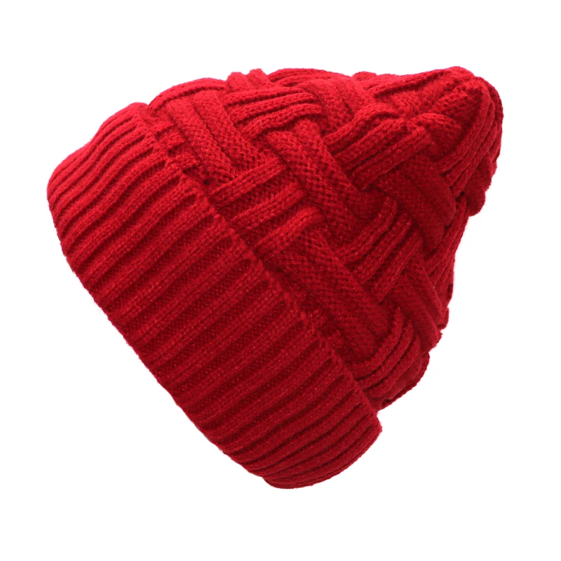 Темно-серый Зимние шапки для женщин Skullies Beanies Knittecd, хлопковая шапка для девочек, осенняя Женская шапочка, теплая шапка, Уличная Повседневная шапка - Цвет: Темно-серый