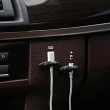 8 шт. мини клейкая Автомобильная зарядная линия зажим для наушников/USB кабель автомобильный зажим автомобильные аксессуары для интерьера