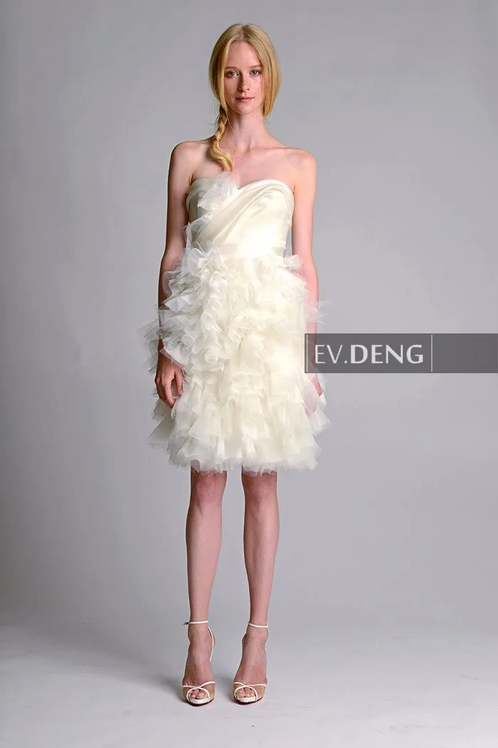 Vestido de noiva Casamento органза длиной до колена милые короткие вечерние платья для выпускного вечера горячие сексуальные платья невесты