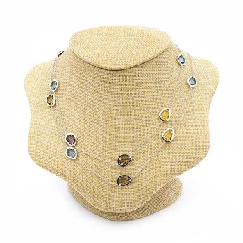 

Wholesale hot selling jewelry jewelry jewelry color crystal sweater chain new high-end Long Necklace