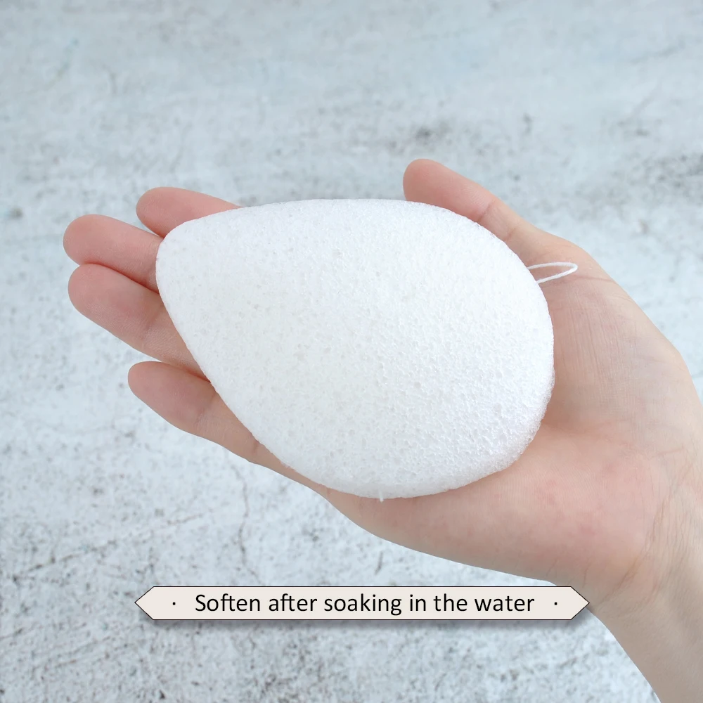 Натуральная косметика Konjac, пуховка, бамбуковый уголь, очищающая ...