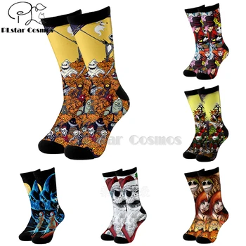 Plstar Cosmos nightmare before christmas jack skellington socks Cartoon 3d socks High Socks Men Women high quality Halloween-5