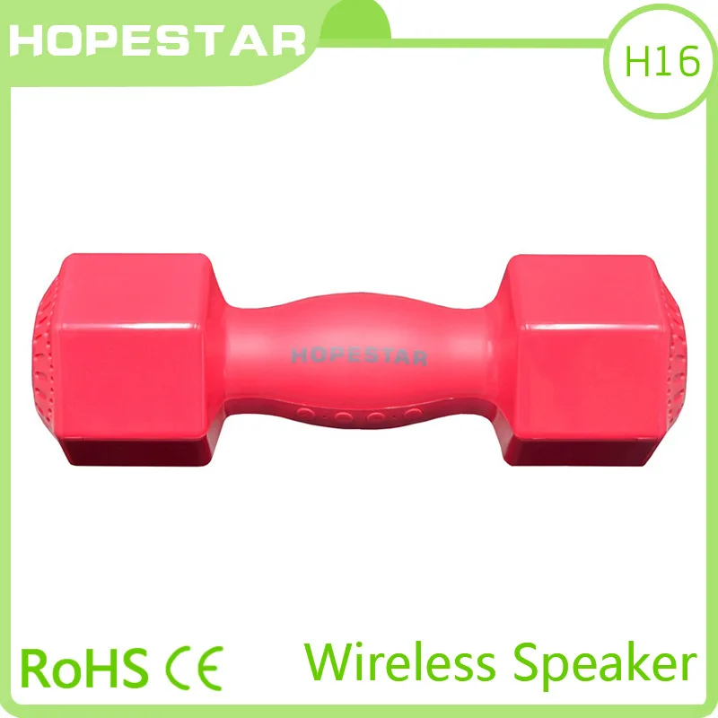 HOPESTAR-H16 Bluetooth динамик гантели беспроводной портативный открытый динамик многофункциональный подарок Маленькая звуковая панель супер бас колонка - Цвет: Red
