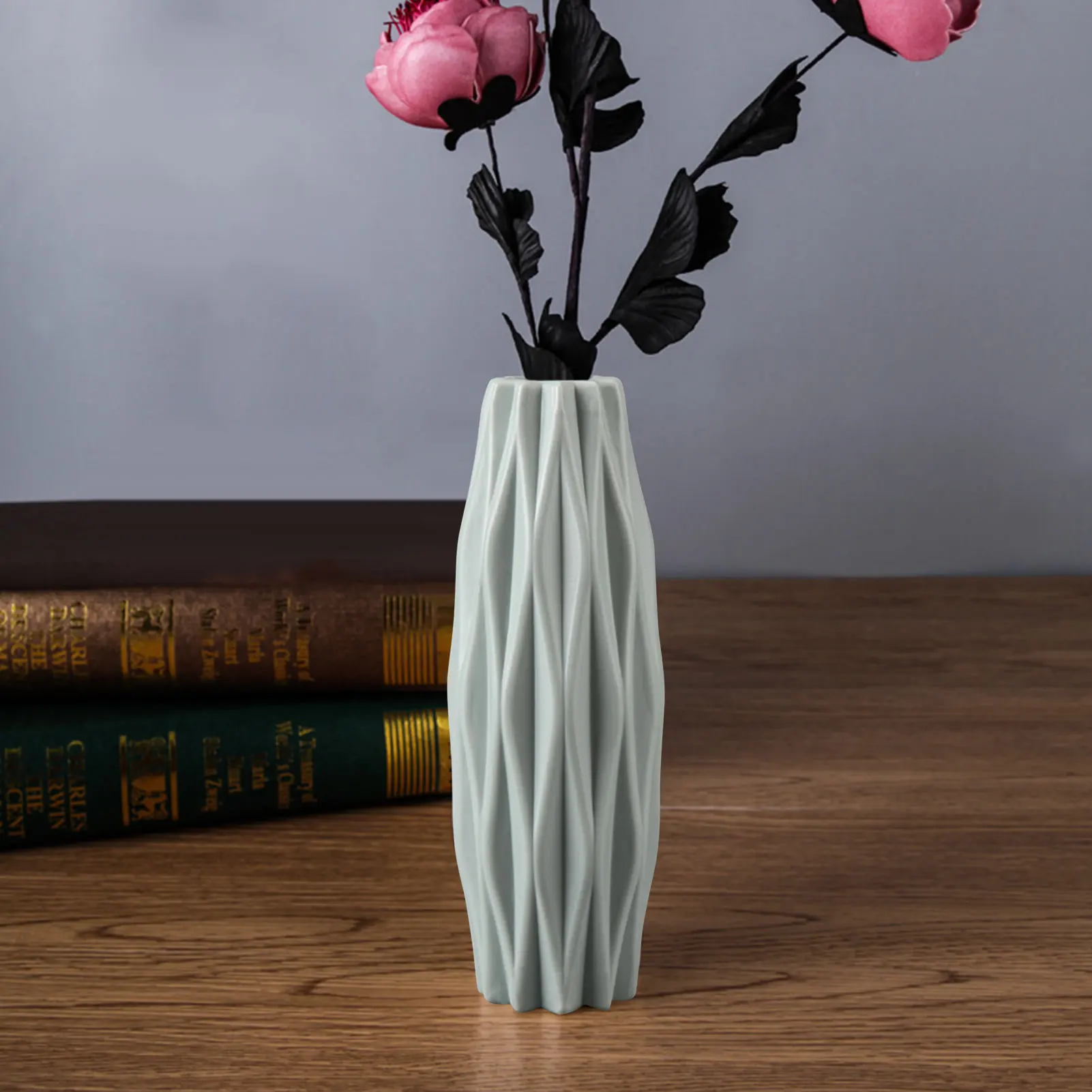 Plastic Dried Vase Nordic Flower Arrangement Container Geometric Style Exquisite Handicrafts Office Cafe Wedding Decoration 3