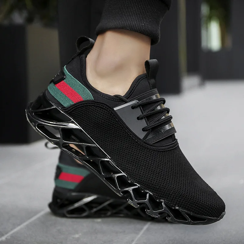 New mesh face Men's Running Shoes Spring Blade Sneakers Cushioning Outdoor Male Sport Shoes For Men Athletic Shoes ZY-17
